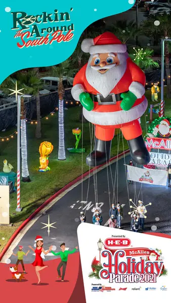 Holiday floats passing by supporting McAllen living