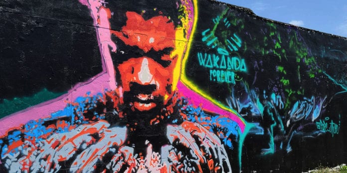 Wakanda mural in McAllen